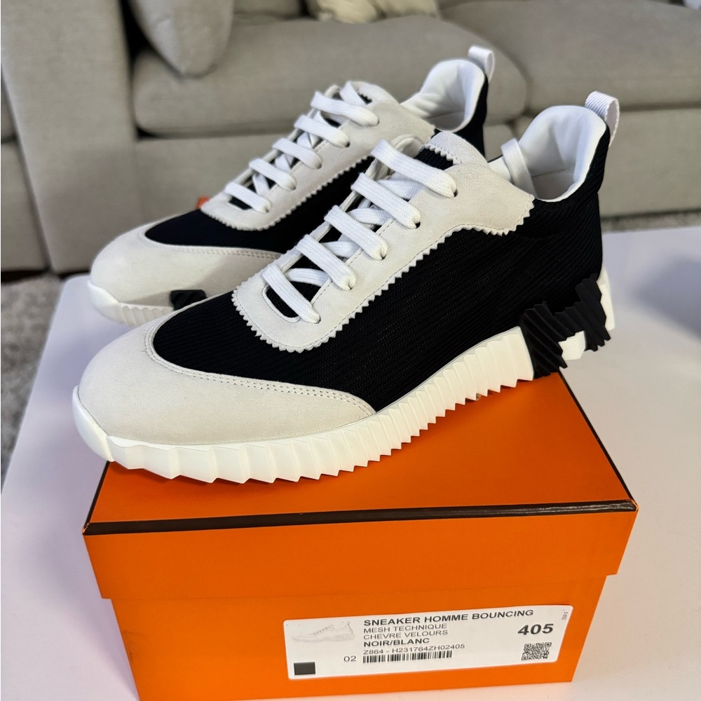 Hermes Bouncing Sneaker - Black & White